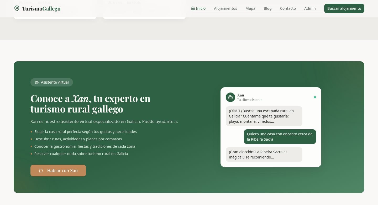 Navegación por provincias en Turismo Gallego